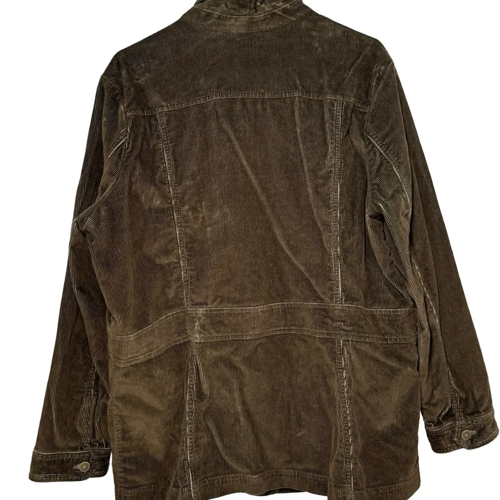 Eddie Bauer 2X Brown Corduroy Field Jacket Coat - Picture 4 of 8